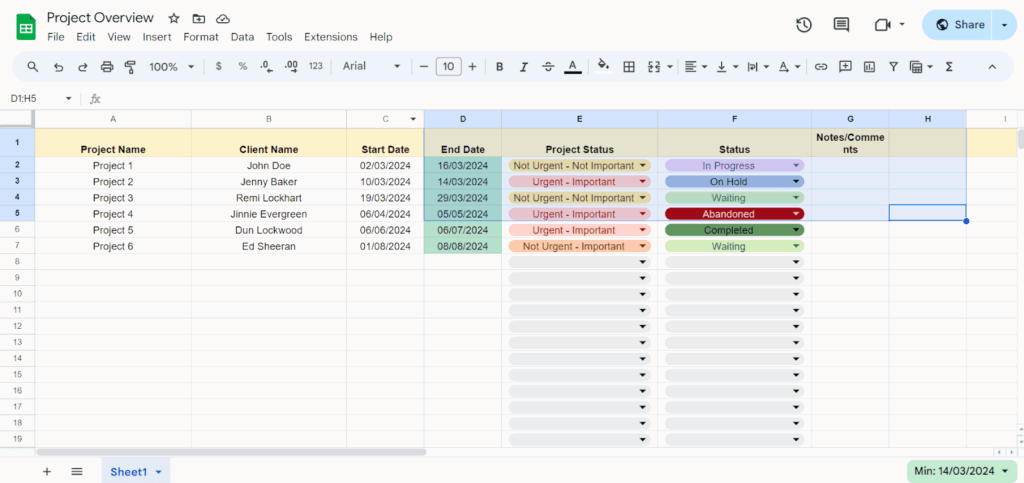 Project Overview Template
