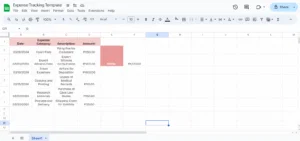 expense tracking template for google sheets