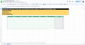 free accounts receivable tracker template for google sheet