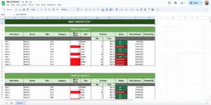 free bar inventory template for google sheets