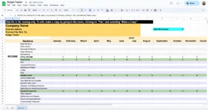free budget template for google sheet