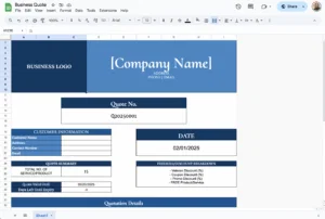 free business quote template for google sheets