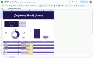 free checklist template for google sheets