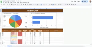 free coffee shop inventory template for google sheets