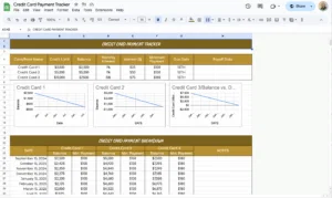 free credit card payment tracker template for google sheets