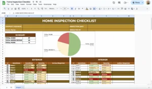 free home inspection checklist report template for google sheets