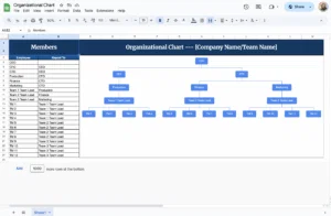 free organizational chart template for google sheets