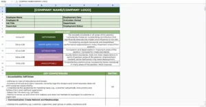 free performance evaluation template for google sheets
