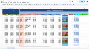 free project management template for google sheets