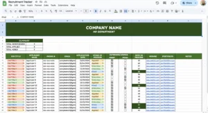 free recruitment tracker template for google sheets