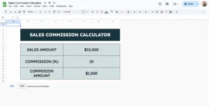 free sales commission template for google sheets