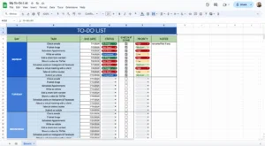 free to do list template for google sheets