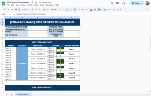 free tournament template for google sheets