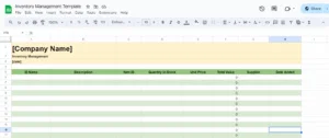 inventory management google sheets template
