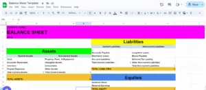 simple balance sheet template for google sheets