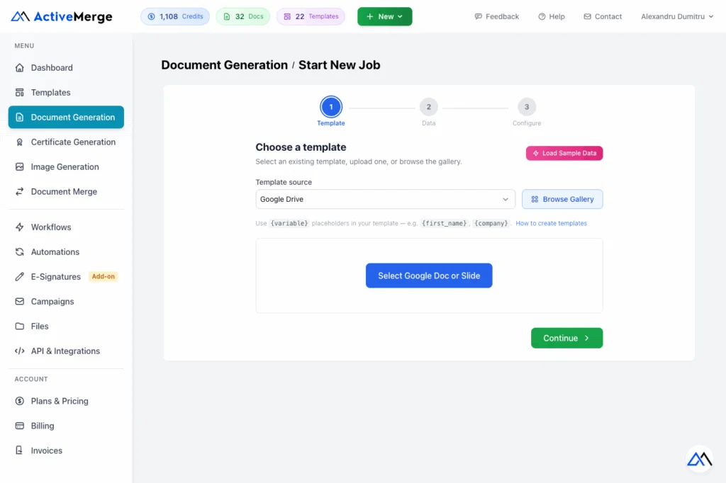 ActiveMerge Start Job